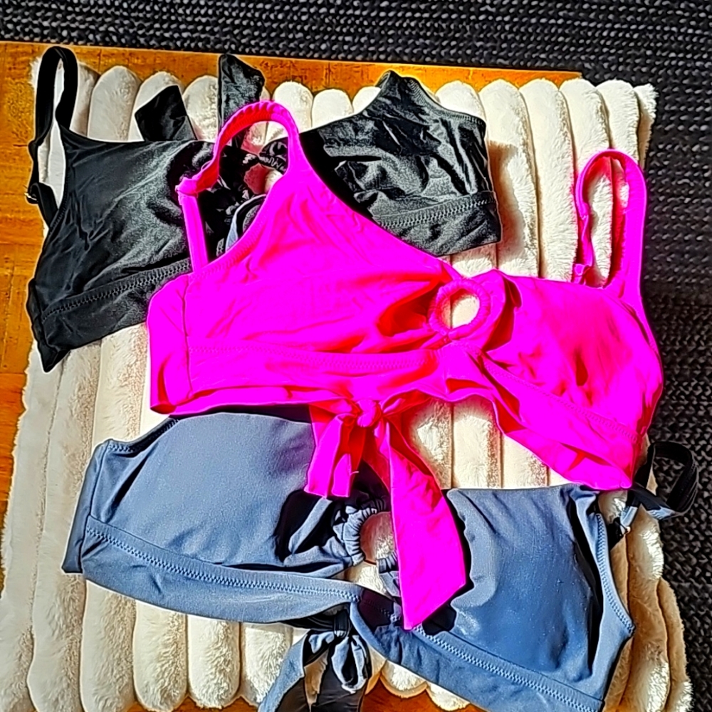 BAR III Bikini tie back Tops Set of 3